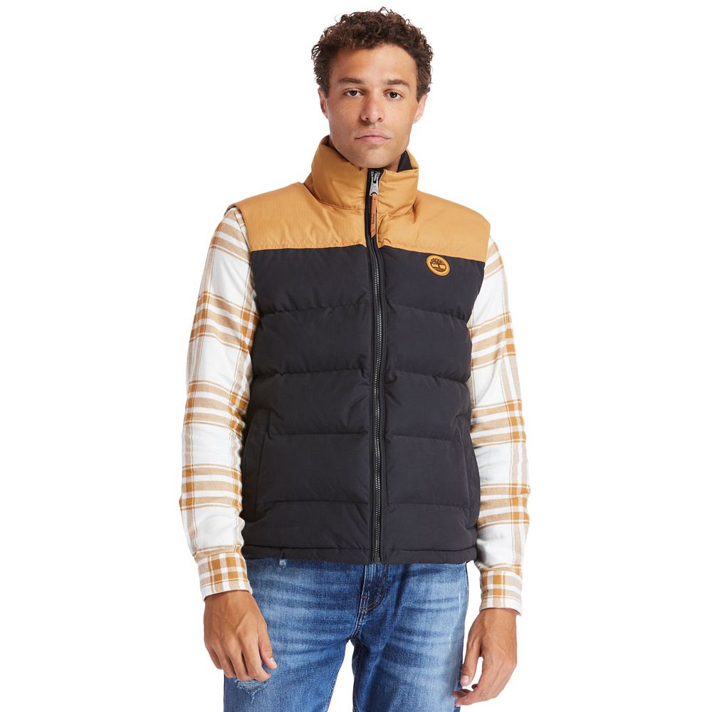 Timberland Mens Jackets Outdoor Archive Hooded Puffer - Brown/Black - India ZF1962380